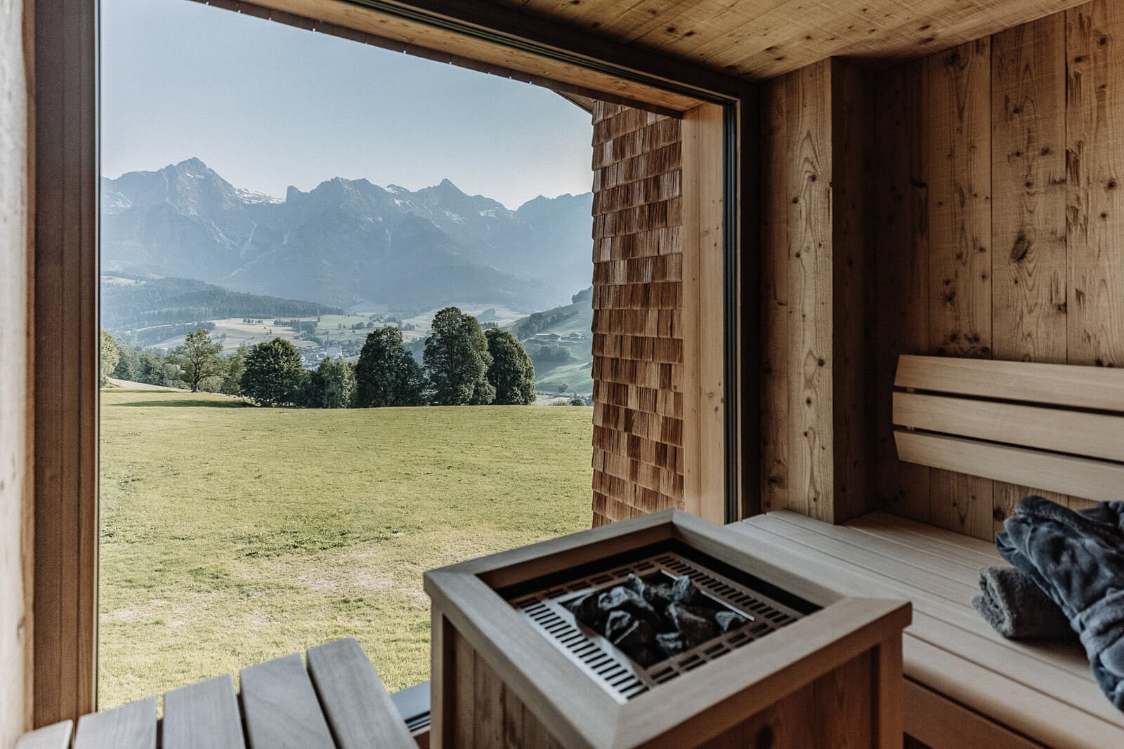 apartment mit sauna und panoramablick